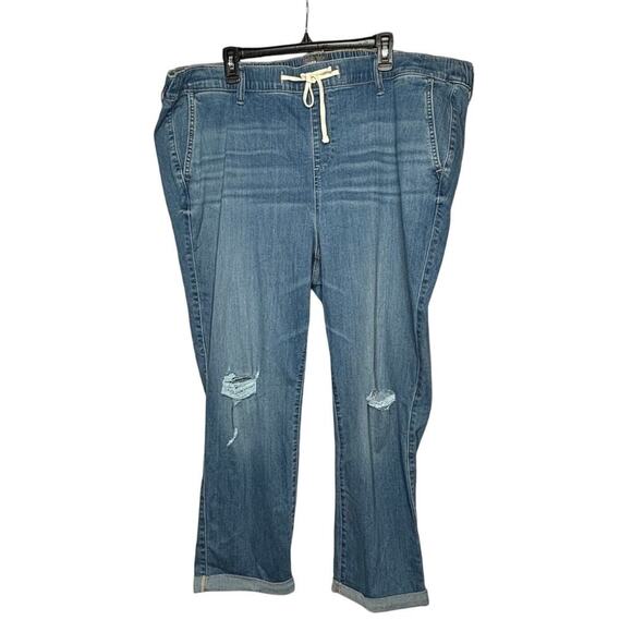 torrid Denim - Torrid Weekend Mid Rise Super Soft Boyfriend Straight Pull on Jeans Size 4X New